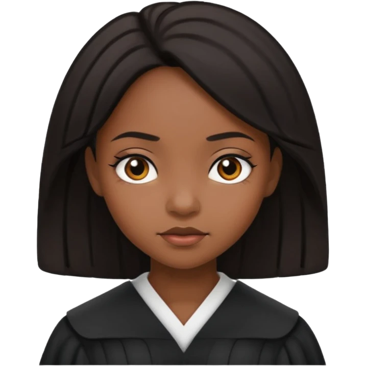 Black girl judging emoji