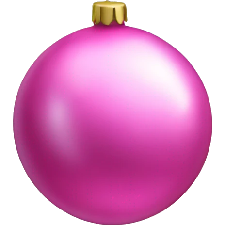 Pink Christmas bauble emoji