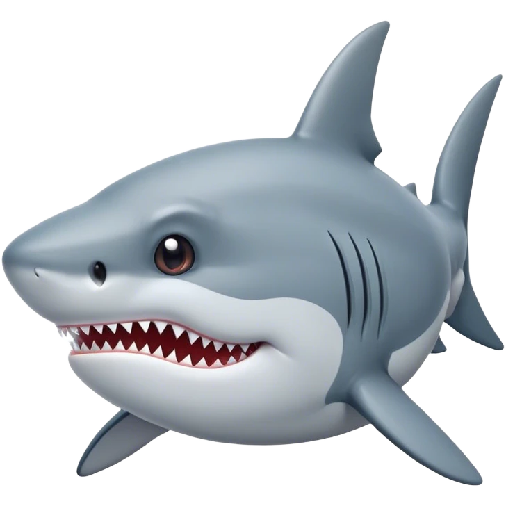 Furry shark smirking emoji