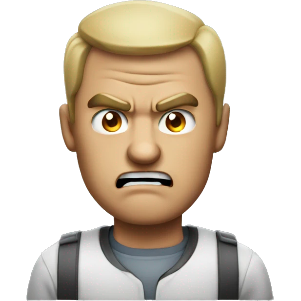Man angry at a video game  emoji