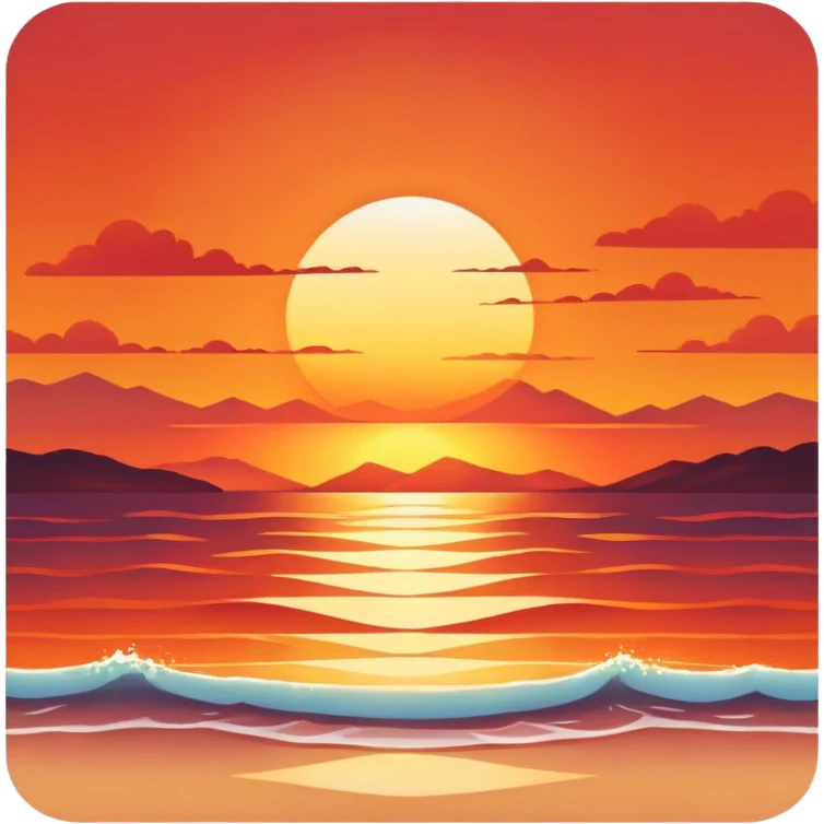 Summer sunset aesthetic  emoji