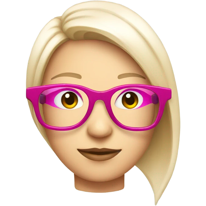 Pink glasses emoji