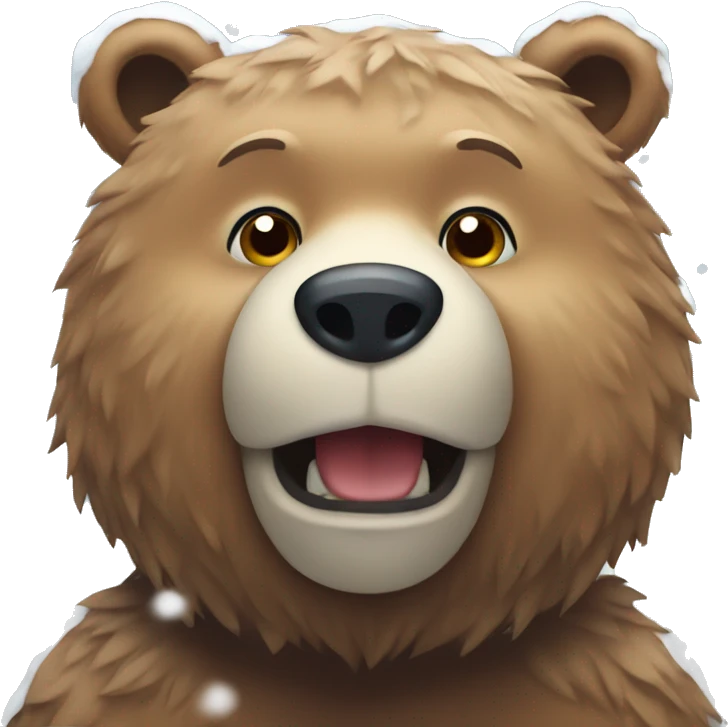 Bear in snow emoji
