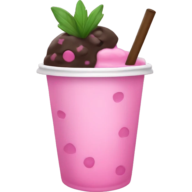 Pink boba  emoji