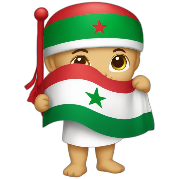 Bébé drapeau Algérie emoji