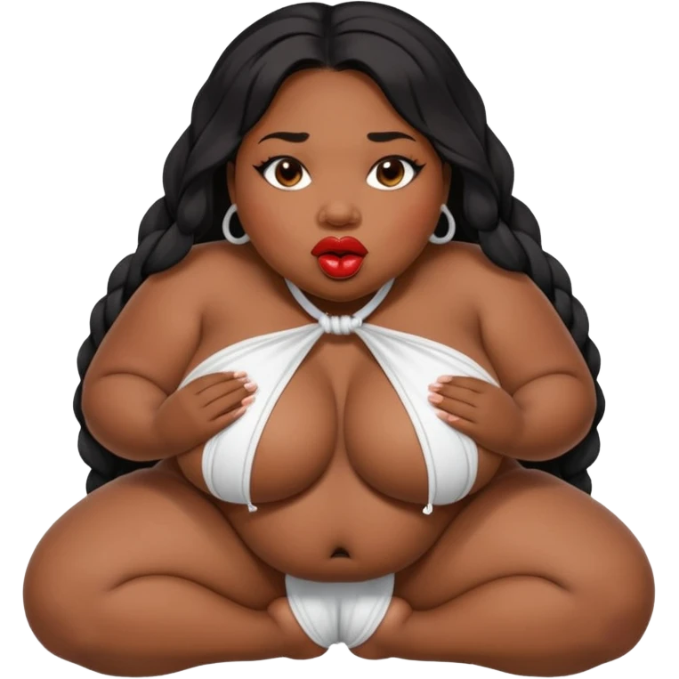 a sexy black BBW’s plump lips wide. She’s on her knees, cheeks hollow, drooling as she deepthroats. He explodes—hot cum floods her mouth, spilling in thick white ropes down her chin and dripping onto her , heaving tits and her vagina is open 
 emoji