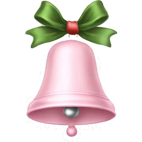 pale pink christmas bell emoji