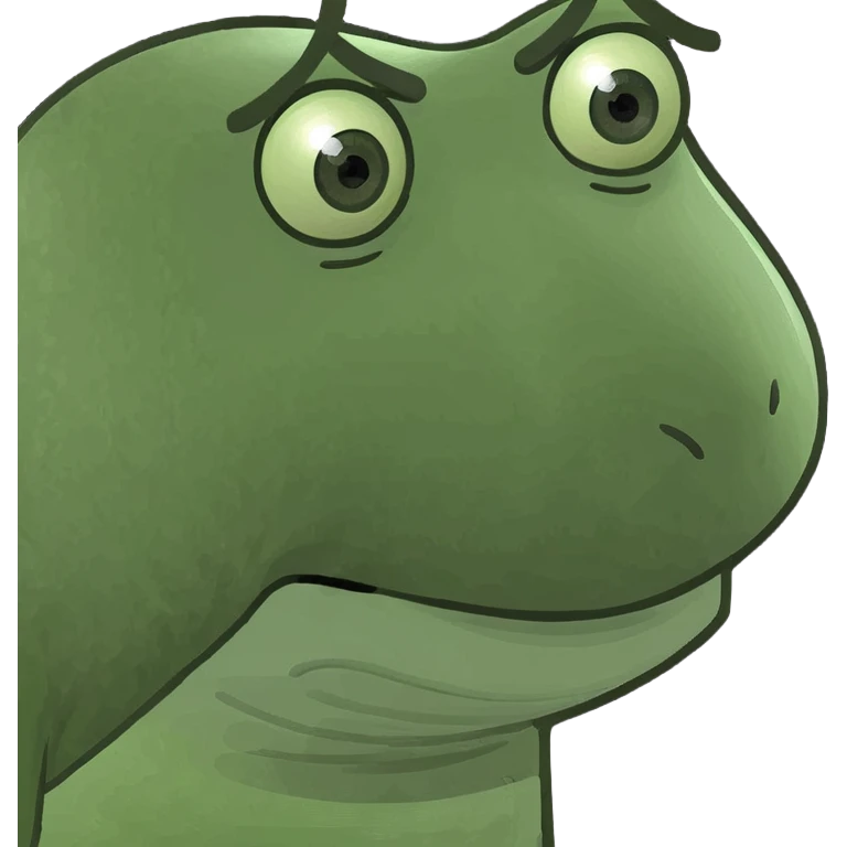Create a golfer with eyes that are very wide apart and a big nose emoji