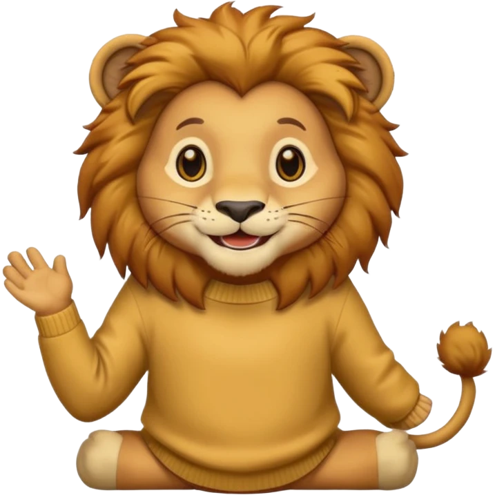 lion wearing  jumper emoji