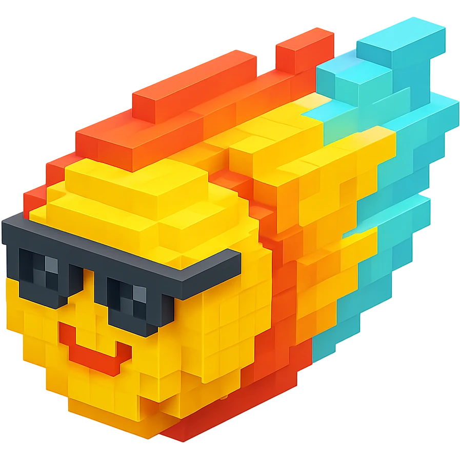 светящиеся комета в солнцезащитных очках, no background emoji