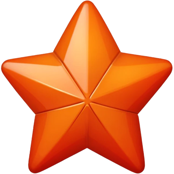 Oreange ball in red star emoji
