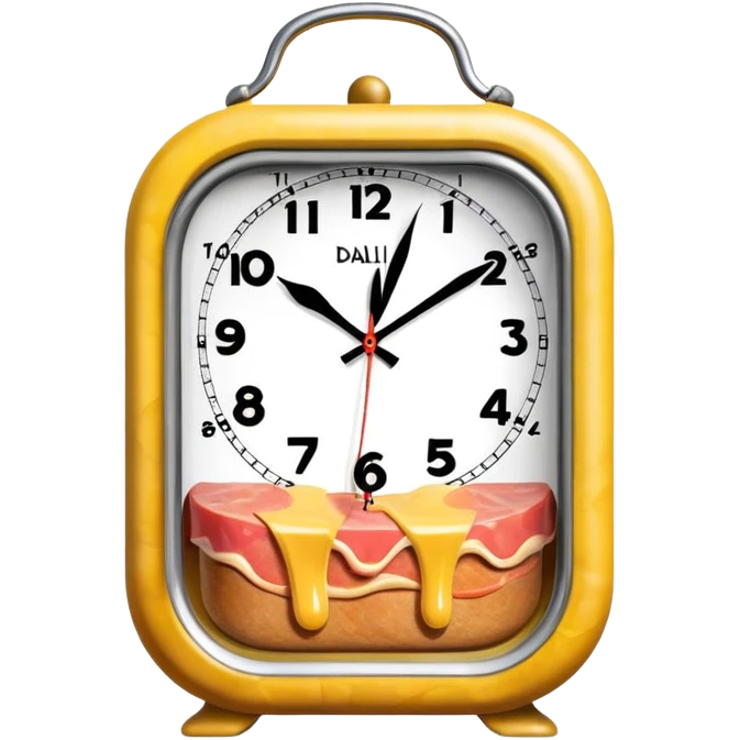 Salvador Dali Melting SPAM art clock  emoji