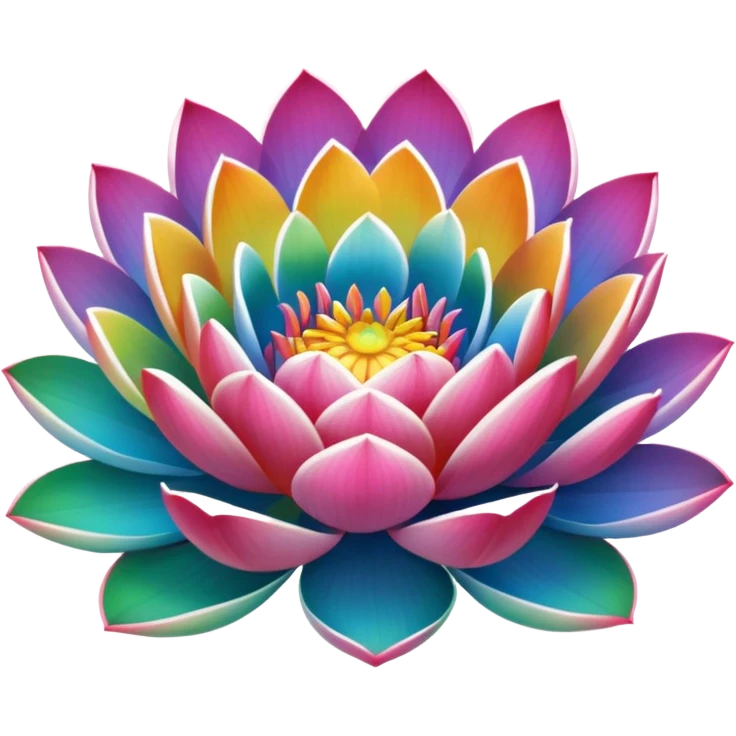 Rainbow lotus emoji