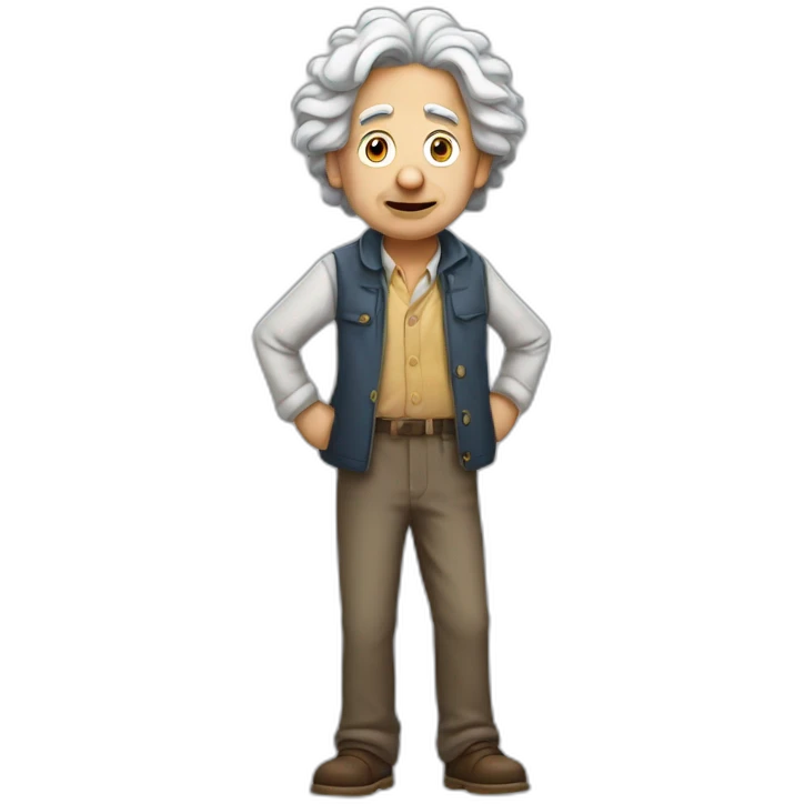 albert einstain full body confused emoji