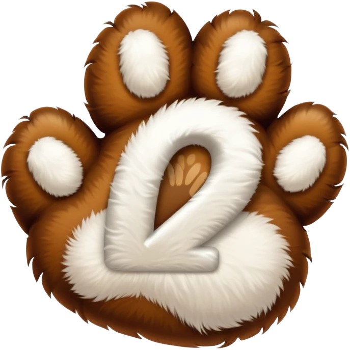 puppy paw print with number 12 inside emoji