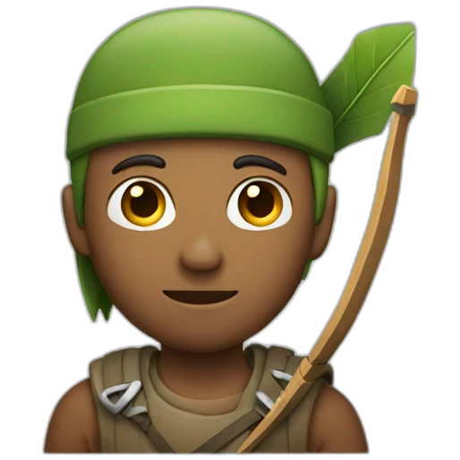 man with an arrow on his head emoji