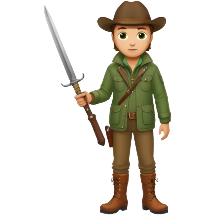 Classic hunter image, without holding a gun emoji