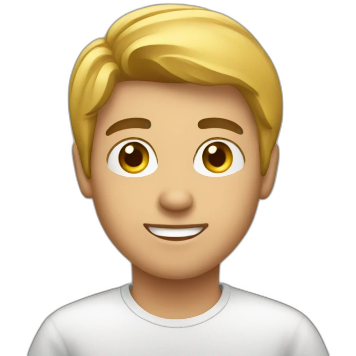 young man at a computer emoji