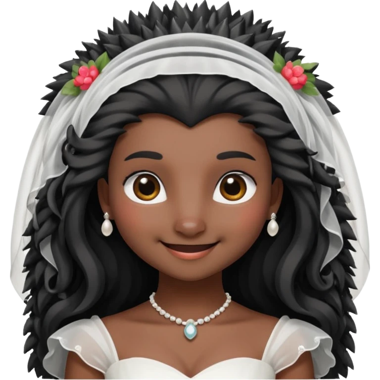black hedgehog bride emoji