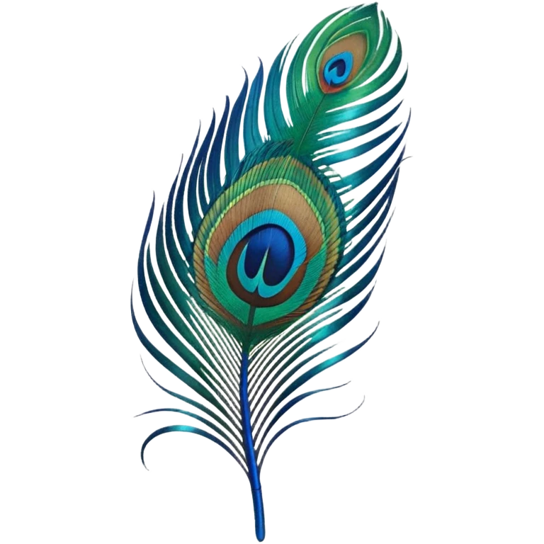 single peacock feathee emoji