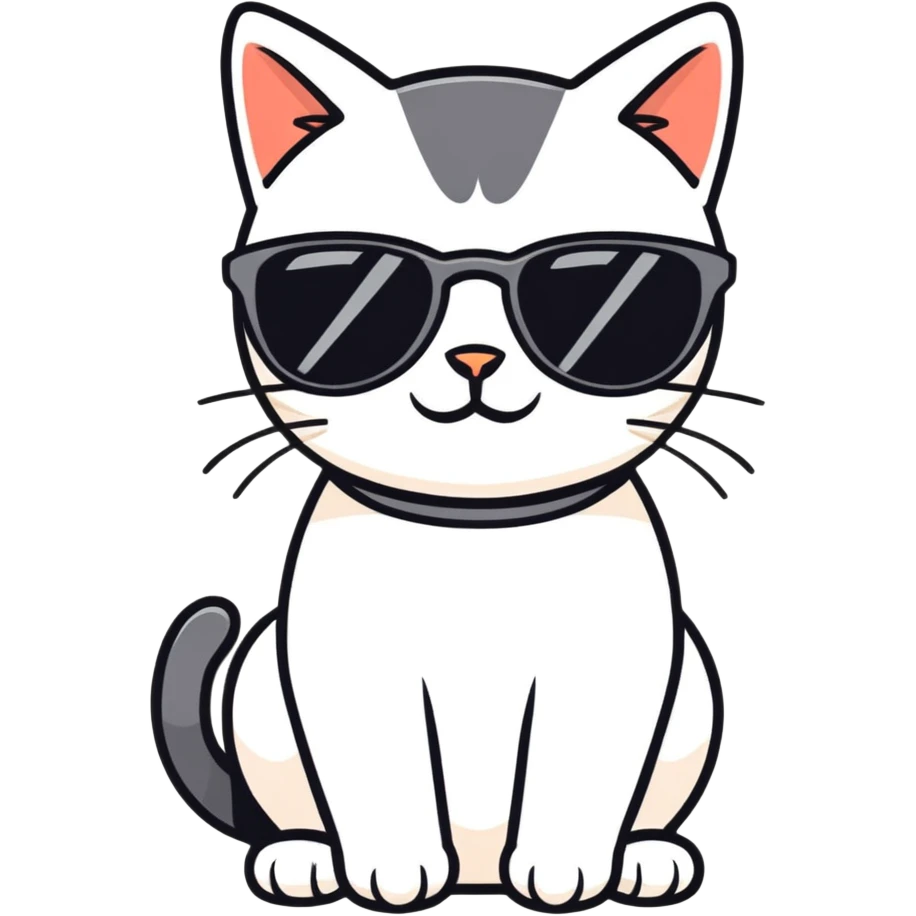 Cat with sunglasses emoji