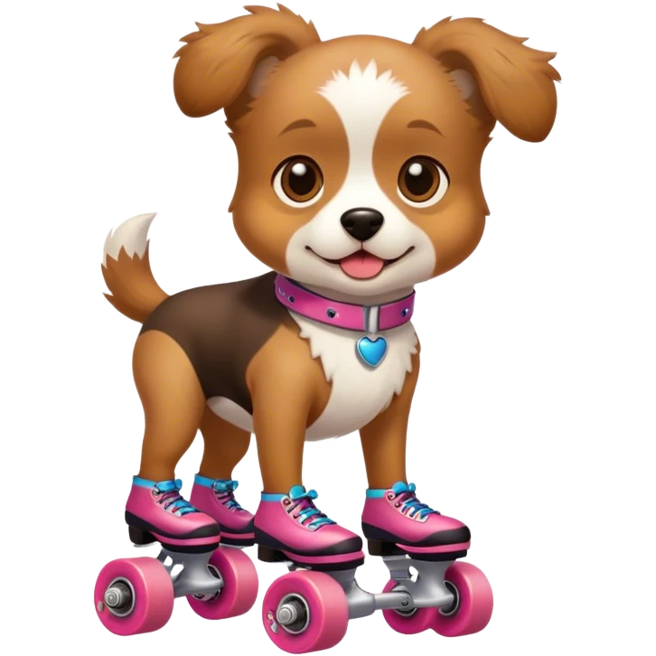 dog wearing roller skates  emoji