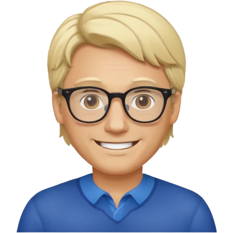 Man metis glasses blond hairs emoji