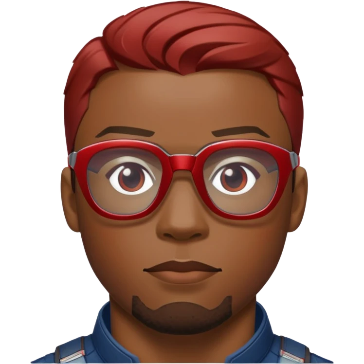 sam wilson, red glasses from  from captain america: civil war emoji