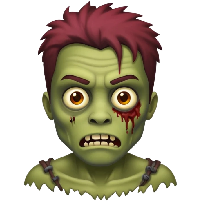 quero um zombie masculino com cabelo liso emoji