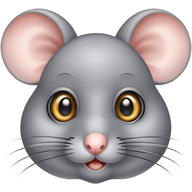 cute grey mouse big eyes emoji