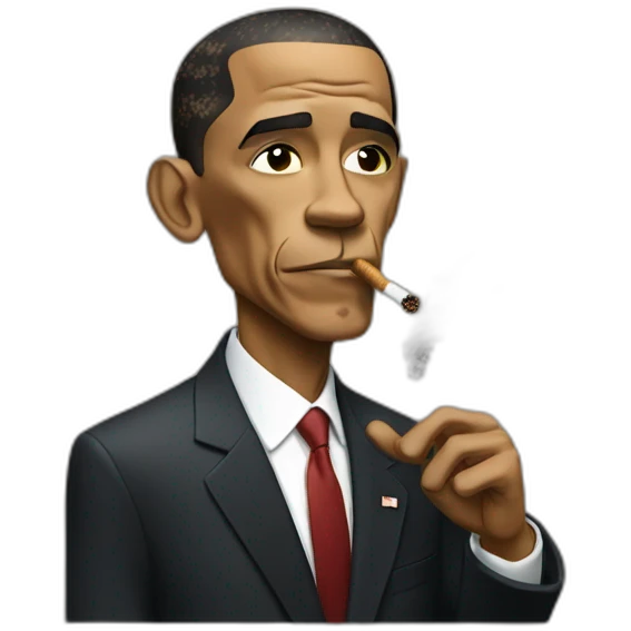 Obama smoking emoji