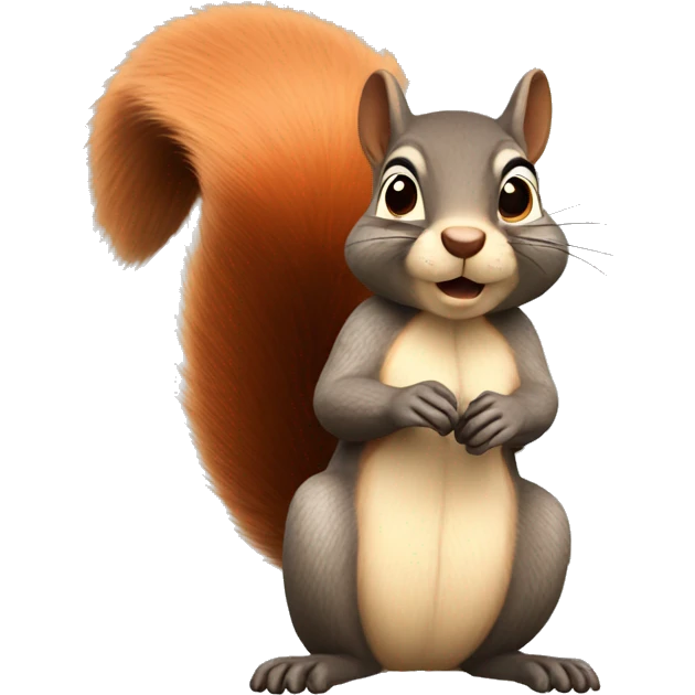 squirrel annoyed. lifelike emoji