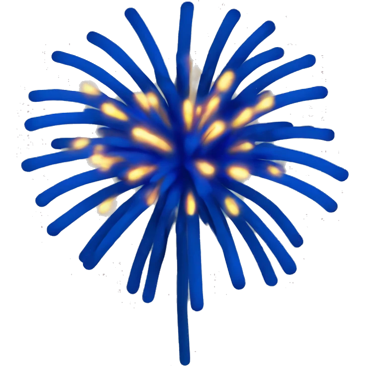 blue fireworks emoji