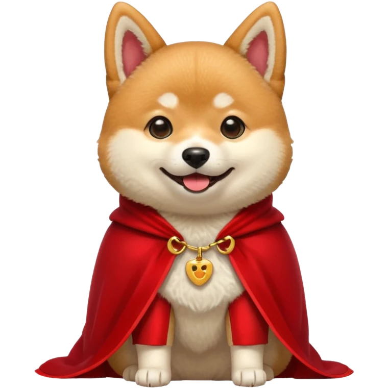 Shiba Dog in red collar cloak emoji