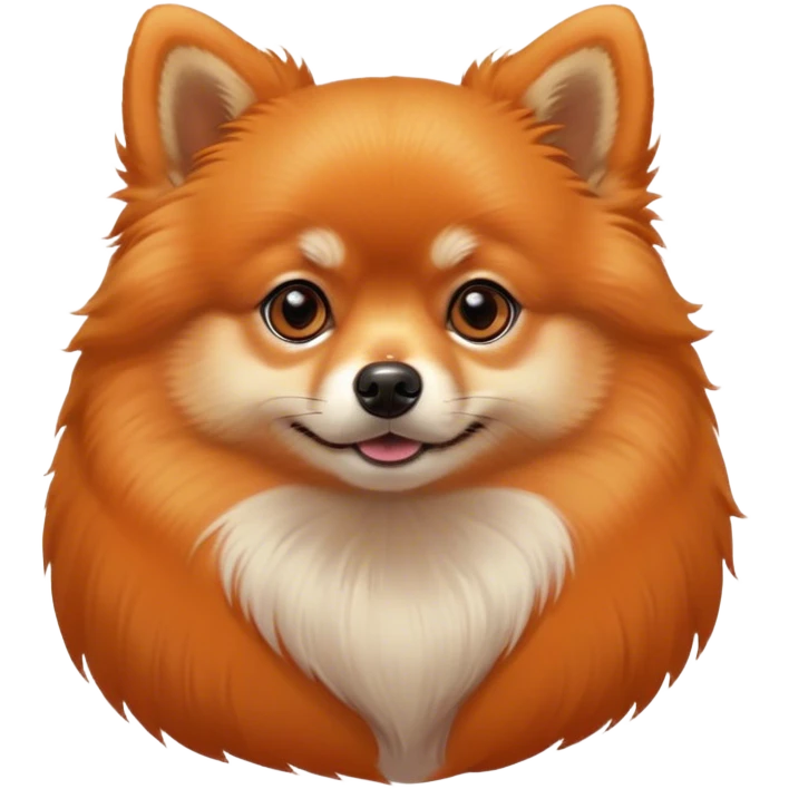 Cinematic Noble Orange Pomeranian Portrait Emoji, Poised and regal, with a compact, fluffy build and a meticulously groomed vibrant orange coat, deep-set soulful brown eyes, Simplified yet sharp and sophisticated features, highly detailed, glowing with a soft, dignified glow, high shine, intelligent and spirited, stylized with an air of elegance, focused and attentive, soft glowing outline, capturing the essence of a watchful and confident companion, so majestic it feels as though it could prance out of the screen with effortless authority! emoji