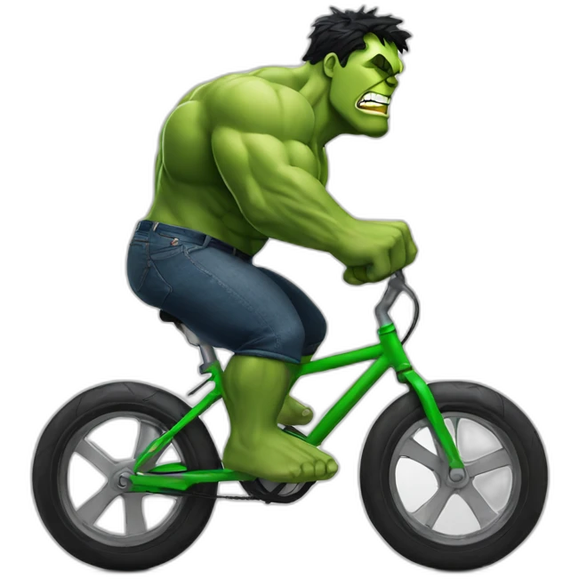 Hulk riding Bike emoji
