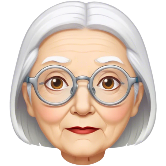 blunt grand maa with spects and white hair emoji