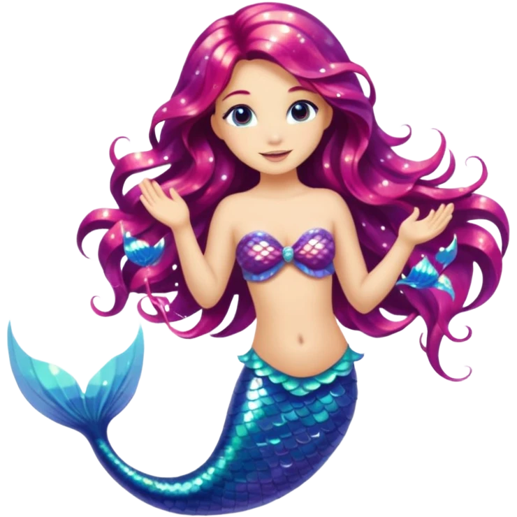 Glitter mermaid emoji
