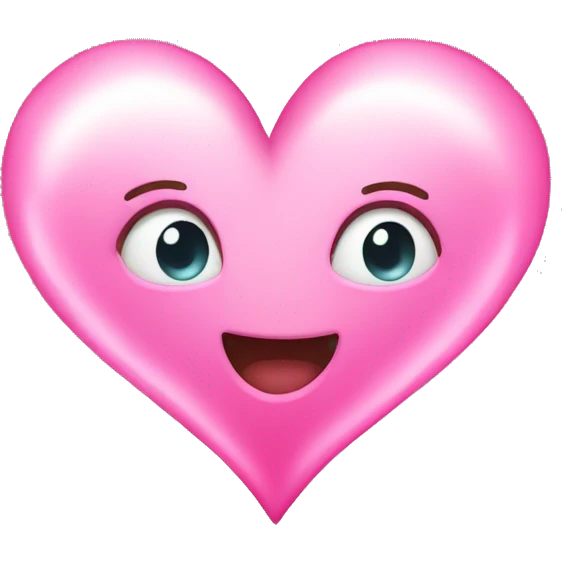 shining pink heart emoji
