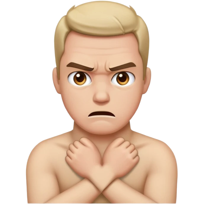 Person with hands around neck looking angry  emoji