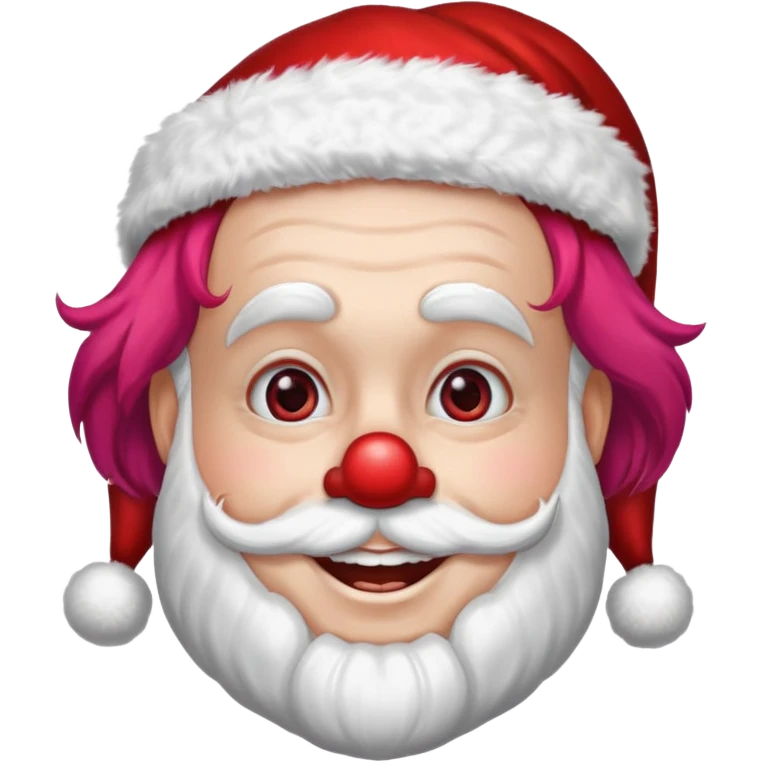 santa with clown emoji