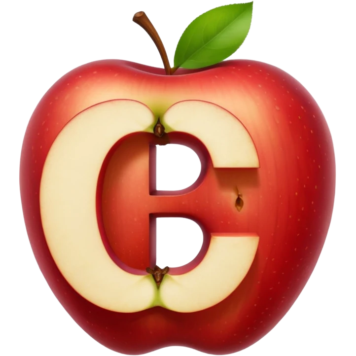 O like empty apple inside letter B emoji