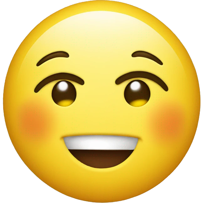 Wink with smile and yellow face  emoji
