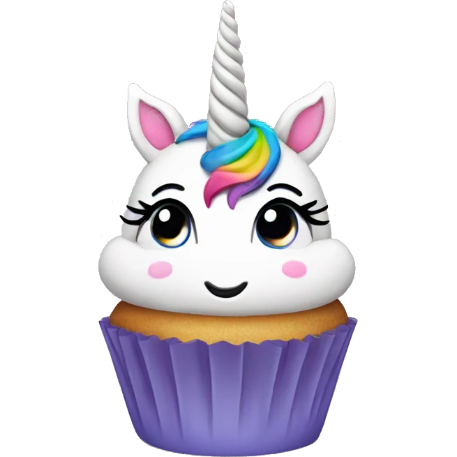 Unicorn cupcake  emoji