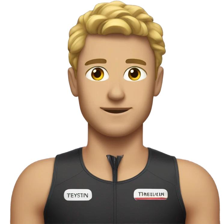 Iestyn in a trisuit emoji