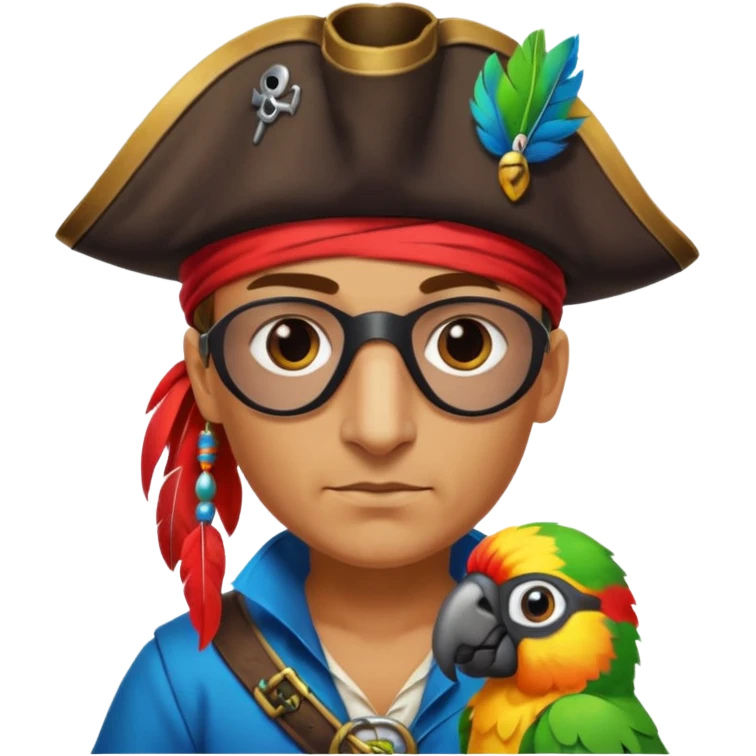 pirate and parrot emoji