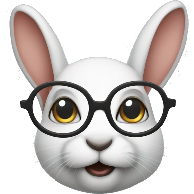 Rabbit with glasses emoji