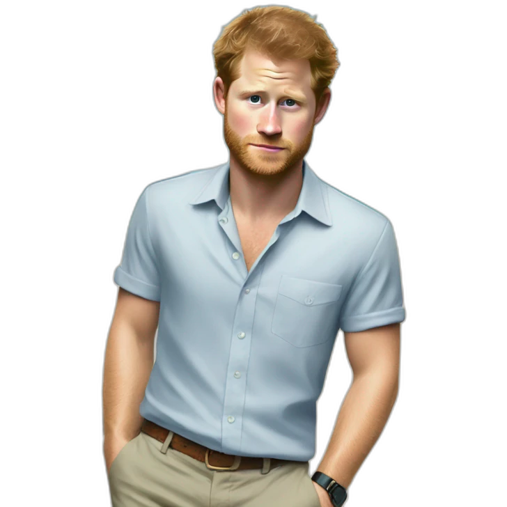 Prince Harry as a beach bum emoji