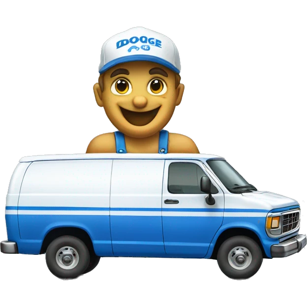 blue Dodge RAM Van Oh-Kay Plumbing & Heating 1986  emoji