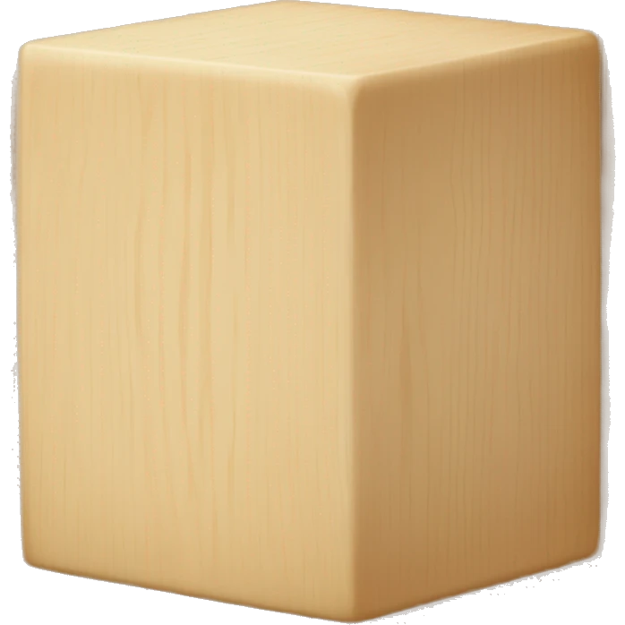 creme wooden cube to sit  emoji